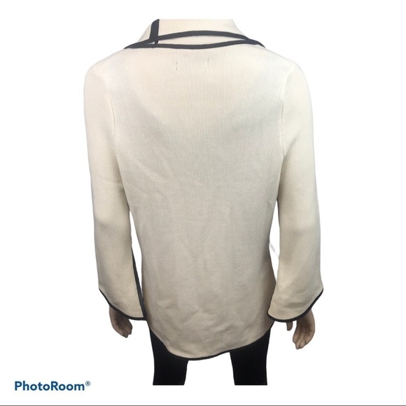 Krisztina Nagy Milano Ivory Asymmetrical Cardigan - Picture 6 of 12